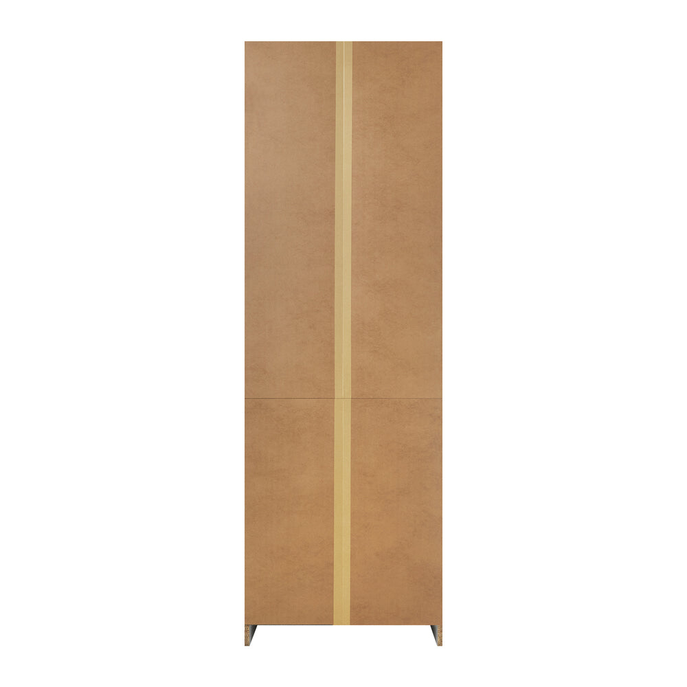 Natural Wardrobe with 3 Drawers and Hanging Rail