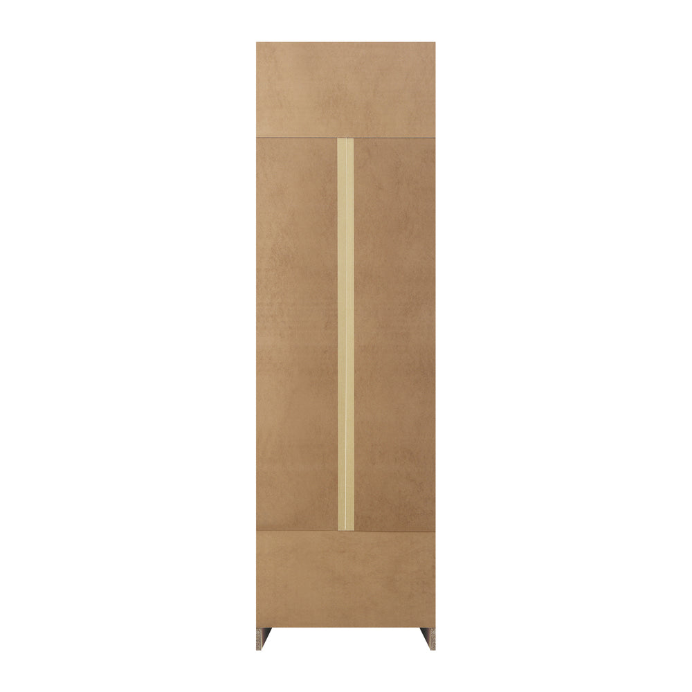 Black Open Wardrobe Shelf Unit with 3 Shelves and Hanging Rail