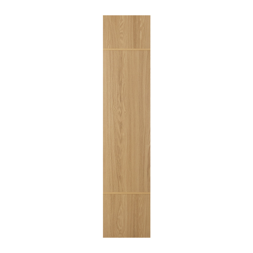 Natural Open Wardrobe Shelf Unit with 3 Shelves and Hanging Rail