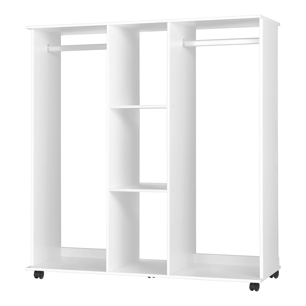 Portable Open Double Wardrobe Clothes Rack