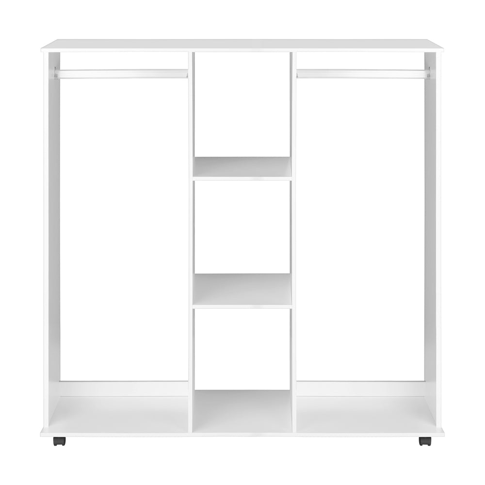 Portable Open Double Wardrobe Clothes Rack