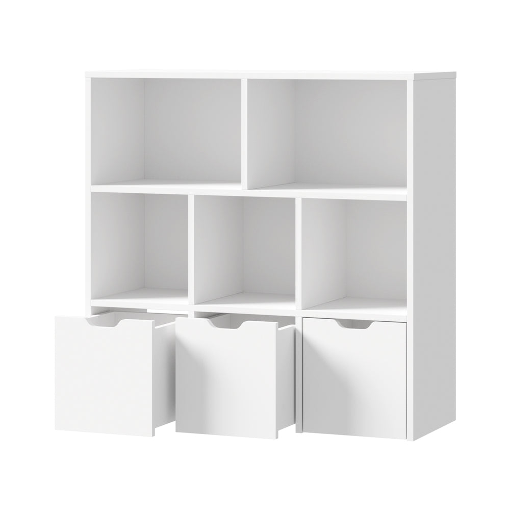 White Kids Storage Organizer Cabinet with Removable Boxes