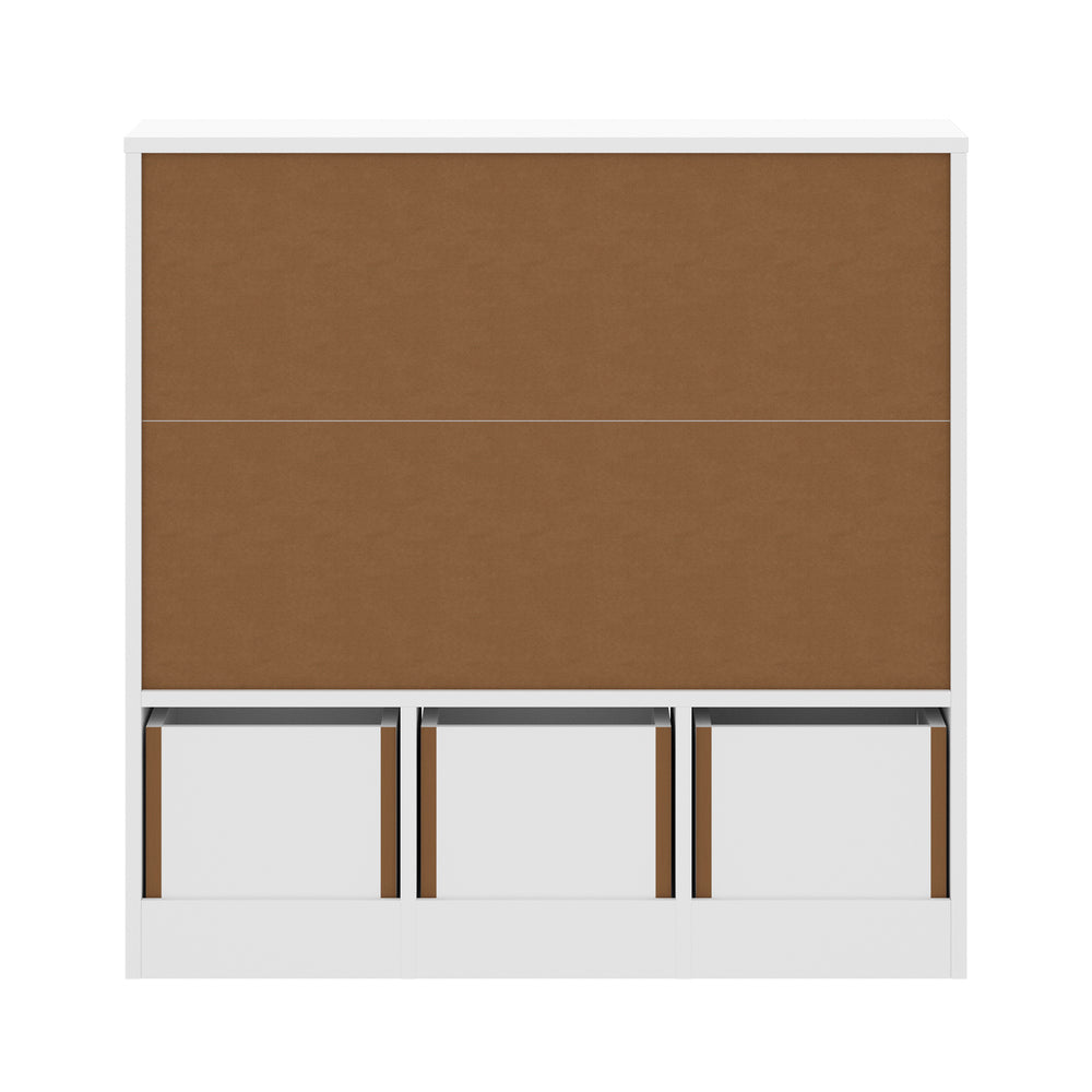 White Kids Storage Organizer Cabinet with Removable Boxes