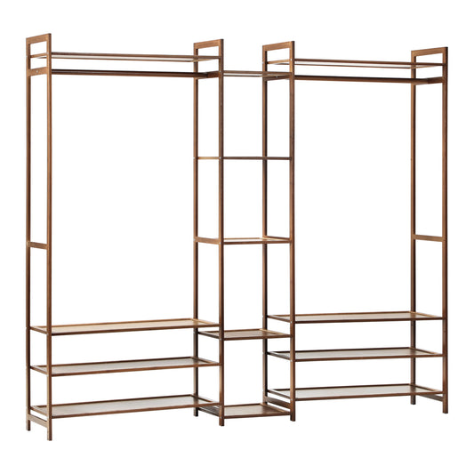 Open Wardrobe Organizer with 13 Display Shelves