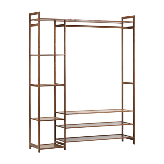 Open Wardrobe with Eight Display Shelves