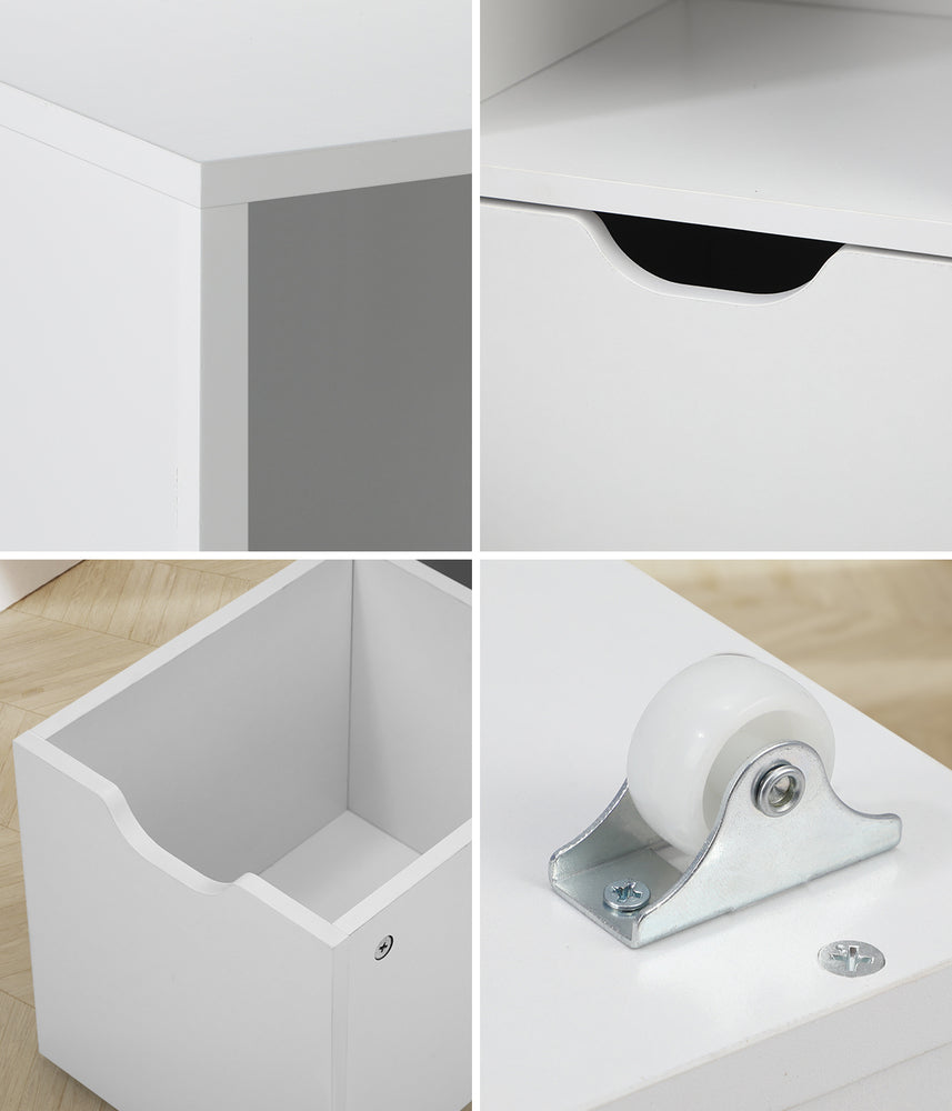 White Kids Storage Organizer Cabinet with Removable Boxes