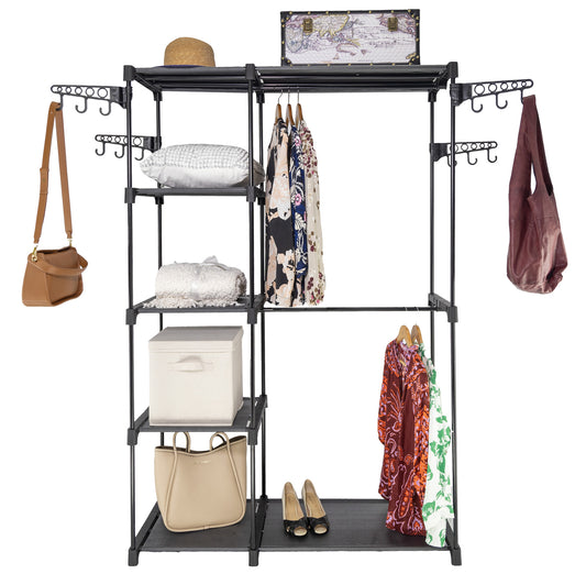 Sorti Freestanding Portable Closet Metal Wardrobe Garment Rack Hanger 